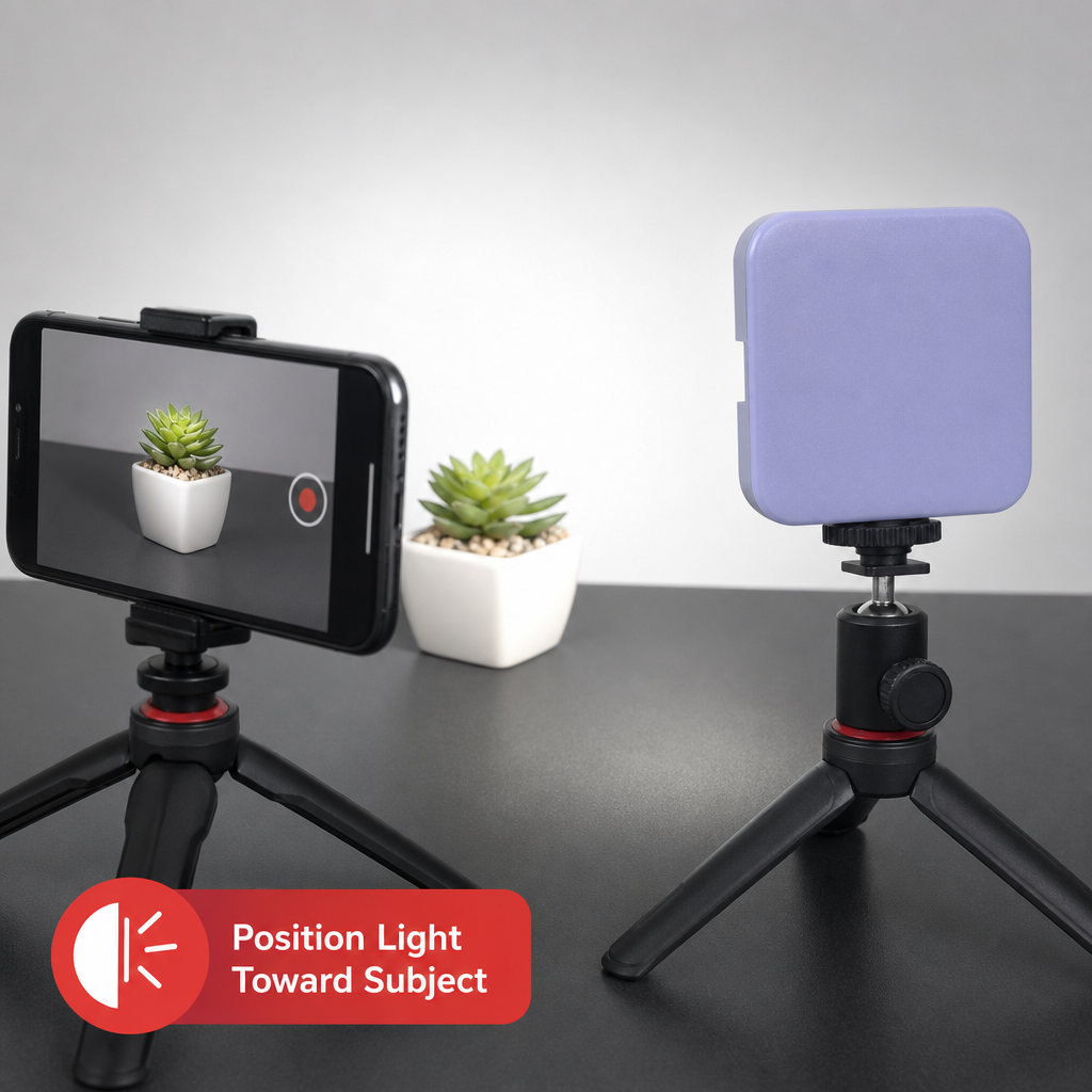 96 Pieces LED Video Light AY-49 for Camera and Mobile Photography, Compact Rectangular Panel
