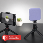 96 Pieces LED Video Light AY-49 for Camera and Mobile Photography, Compact Rectangular Panel