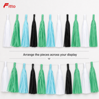 240 Pieces Tassel Garland, 2 m x 15 cm, Assorted Colours, 12 Pieces for Party Backdrops and Celebration Decor