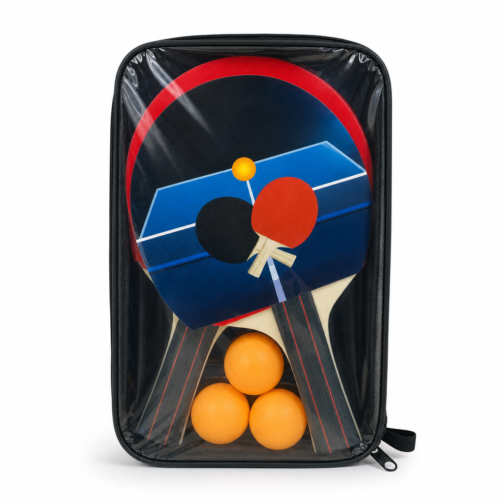 96 Pieces Table Tennis Racket Set with Balls, Compact Recreational Sports Equipments, 30 x 20 x 6 cm