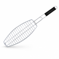 96 Pieces Silver Fish Grill Basket With Plastic Handle, 64 × 36 × 15 cm, 1 Piece