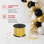 240 Pieces Gold Balloon Ribbon Roll, 5 mm x 100 yd, Party Decorations Ribbon for Balloon Arrangements