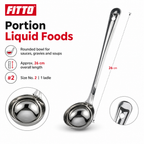 144 Pieces Stainless Steel Basting Ladle Size No. 2, 26 cm Kitchen Cooking Utensils