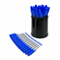 96 Pieces Ball Pens with Pen Holder, Blue Ink, 25 Pack