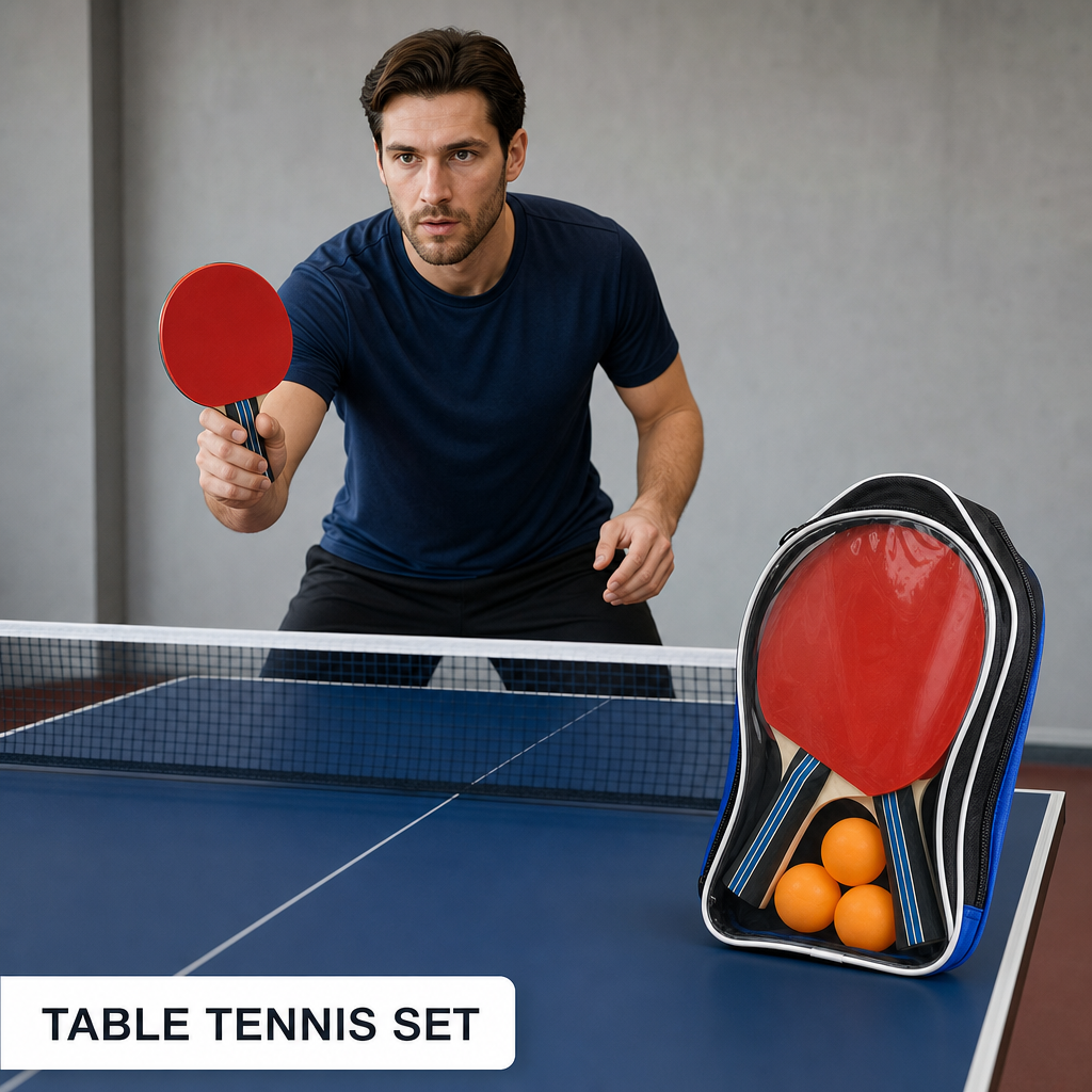 72 Pieces Table Tennis Racket Set with Balls and Carry Case, 32 x 22 x 7 cm