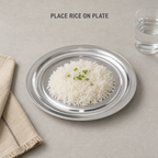 96 Pieces Stainless Steel Rice Plate, 21 cm, Round Silver Tablewares
