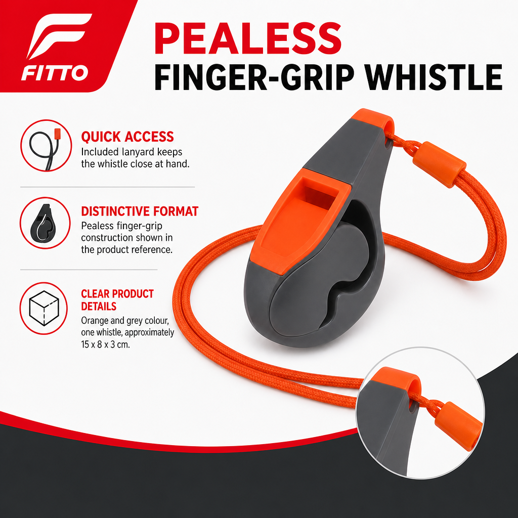 96 Pieces Sports Whistles, Pealess Finger-Grip Design with Lanyard, Orange and Grey, 1 Piece