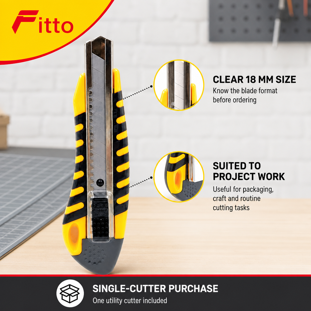 120 Pieces Utility Knives 18 mm Snap-Off Cutter, Black and Yellow, 1 Piece