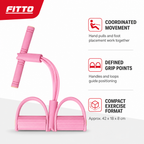 96 Pieces Pull Reducer Resistance Exerciser, Pink, 42 cm, Seated Workout Foot Loop Training Device
