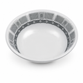 120 Pieces Melamine Salad Bowl, 6 Inch, Grey With Geometric Border