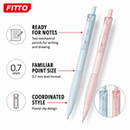 120 Pieces Mechanical Pencils with 0.7 mm Lead Refill, Pastel Clip Design, 2-Pack