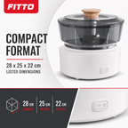 96 Pieces Compact Electric Food Cooker, White And Black, 1 Unit