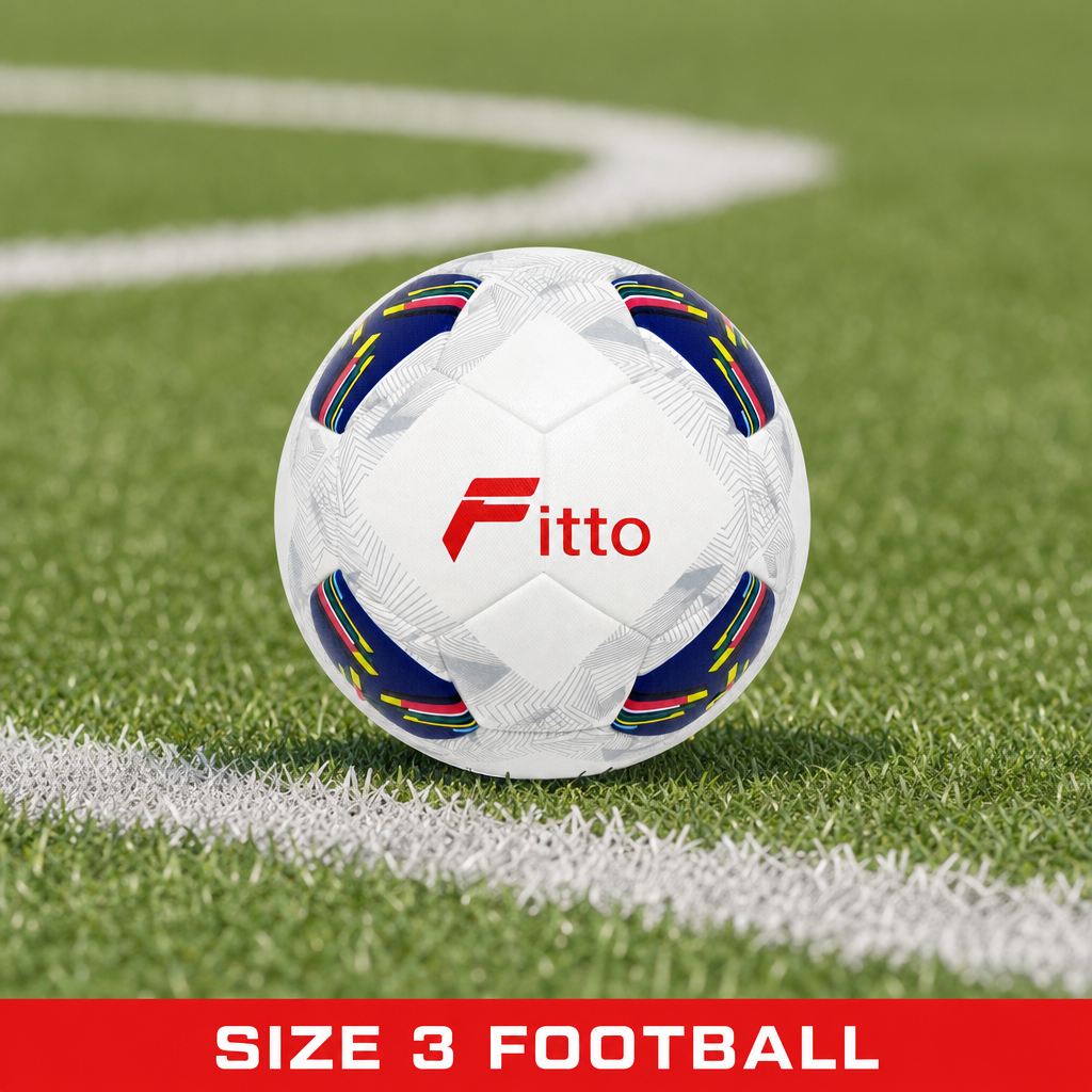60 Pieces Size 3 Football, White With Navy Accent Design, Single Ball for Training and Recreational Play