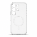 96 Pieces Crystal Clear Magnetic Phone Cases with Ring for Wireless Charging and Raised Camera Protection for iPhone 16 Pro