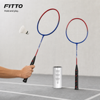 96 Pieces Badminton Racket Pair with Shuttlecock, Red and Blue Two-Player Set