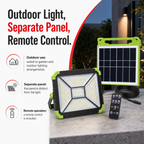 48 Pieces Solar LED Flood Light with Separate Solar Panel and Remote Control, Outdoor Garden Lighting, 1 Piece
