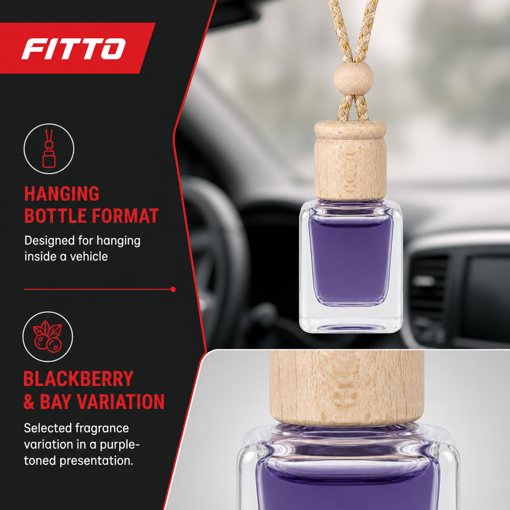 96 Pieces Hanging Bottle Car Air Fresheners, Blackberry & Bay Scent, Single Unit