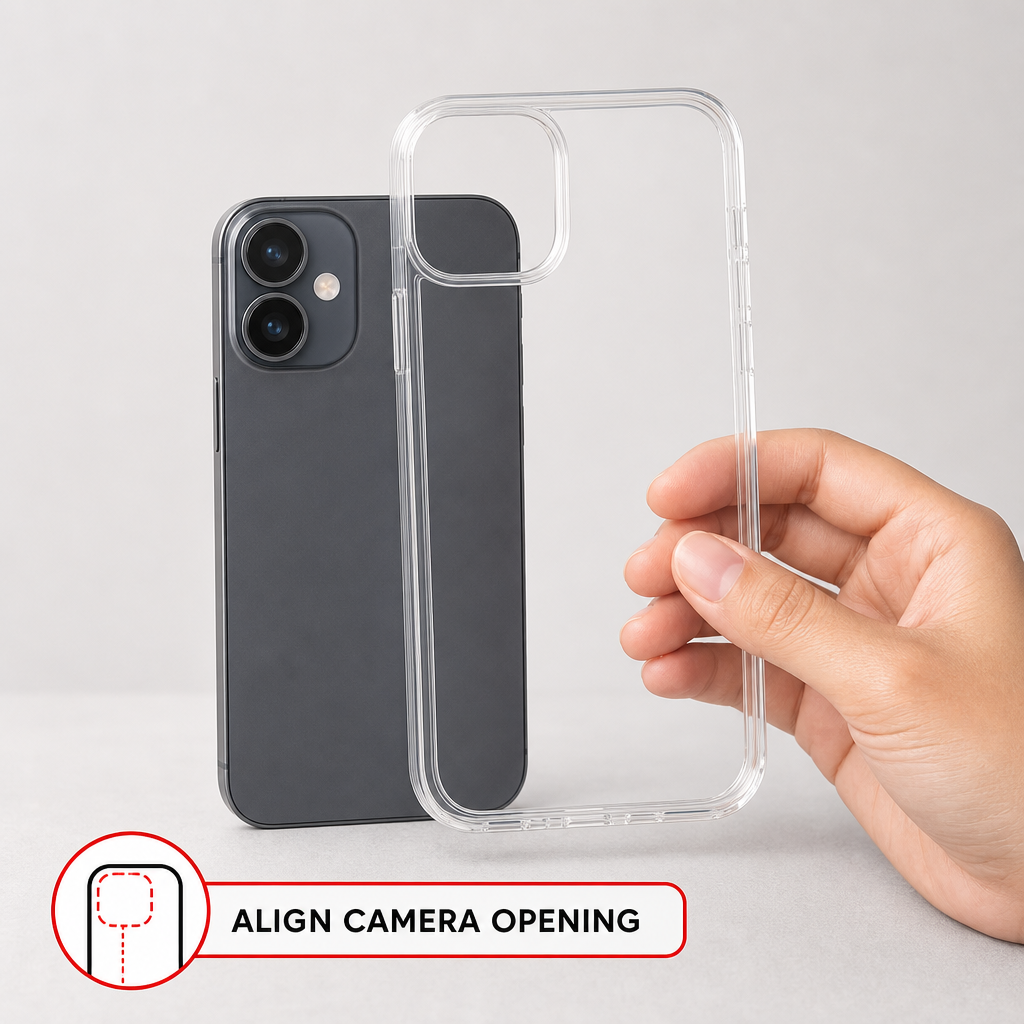144 Pieces Crystal Clear Phone Cases with Raised Camera Frame for Specified Phone Version