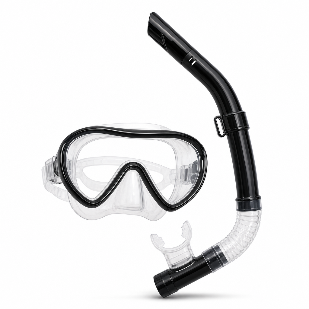72 Pieces Swimming Mask and Snorkel Set, Black, 1 Piece