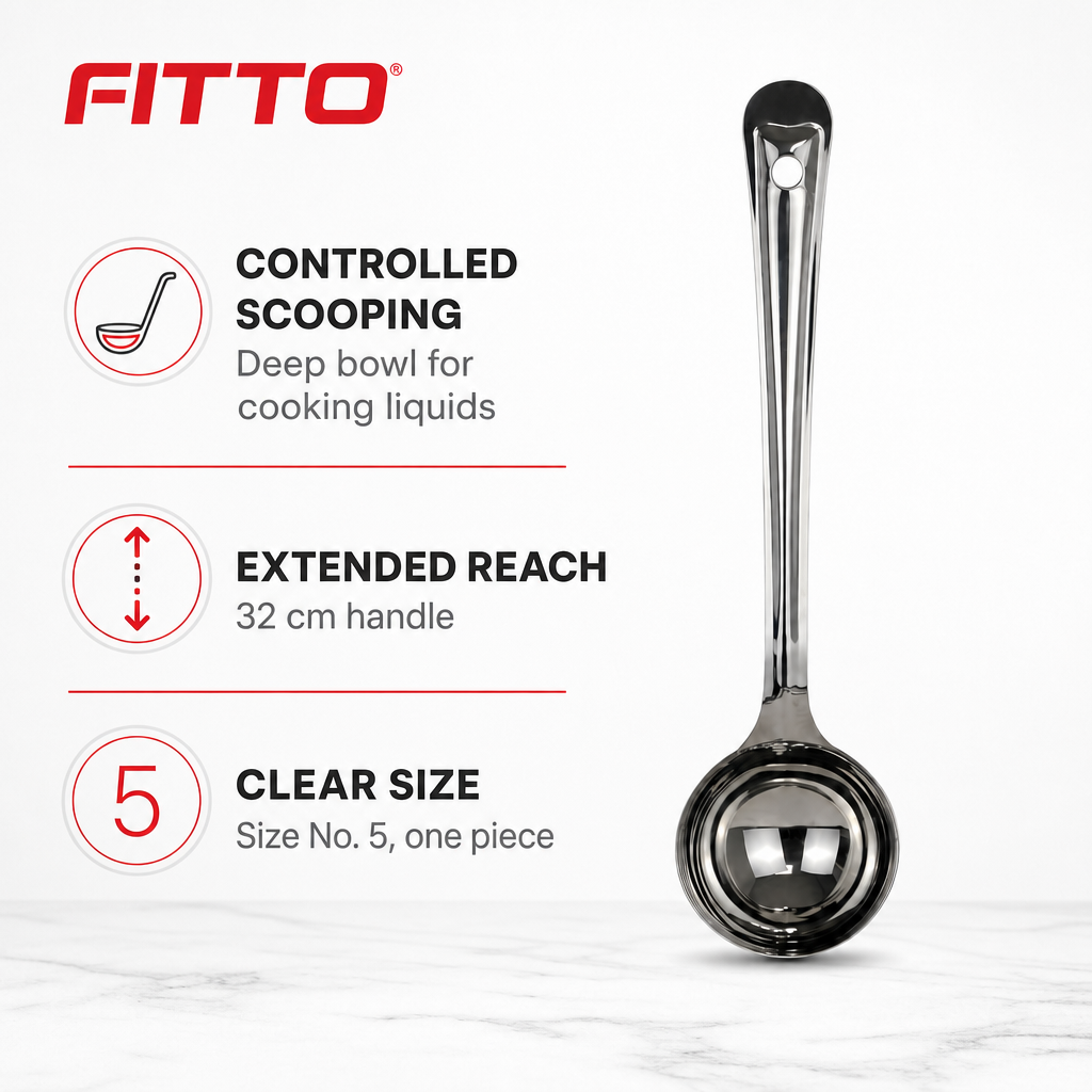 120 Pieces Stainless Steel Basting Ladle, Size No. 5, 32 cm Long Handle, Single Piece