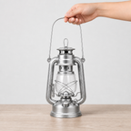 96 Pieces Metal Hurricane Lanterns, Medium Silver, 25 cm, Decorative Hanging Table Lantern