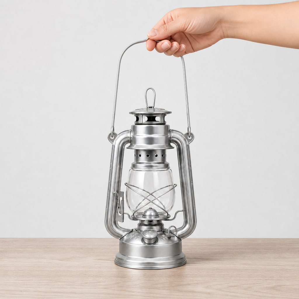 96 Pieces Metal Hurricane Lanterns, Medium Silver, 25 cm, Decorative Hanging Table Lantern
