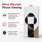 120 Pieces 360-Degree Privacy Tempered Glass Screen Protectors, Black