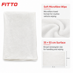 96 Pieces White Microfibre Car Cleaning Towel, 35 × 53 cm