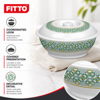 96 Pieces Lidded Serving Bowl, 9 Inch, White Decorative Tablewares, Design 2540