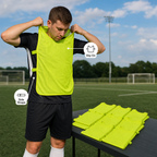 48 Pieces Sports Training Bibs with Side Straps, Standard Size, Neon Green, 12-Piece Pack