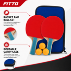 96 Pieces Table Tennis Racket Set with Balls, Portable Carry Case, Multicolor Sports Equipments
