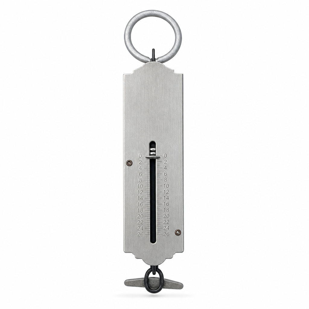 120 Pieces Mechanical Spring Hanging Scales, 25 kg Capacity, 15 cm Steel Body, Handheld Weight Checker, 1 Piece