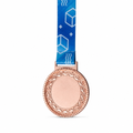 144 Pieces Sports Medal with Ribbon, 4 cm, Single Award Medal for Competitions and Recognition