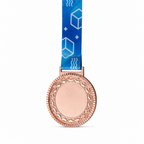 144 Pieces Sports Medal with Ribbon, 4 cm, Single Award Medal for Competitions and Recognition