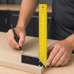 120 Pieces Carpenter L-Square Ruler, 14 Inch Yellow and Black Right-Angle Measuring Tool, 1 Piece