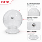96 Pieces Covered Glass Serving Bowl with Dome Lid, Clear, 1 Piece