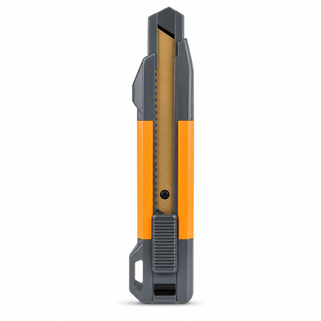 96 Pieces Utility Cutter with Titanium Blade, 18mm, Grey and Orange