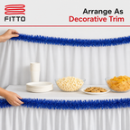 120 Pieces Blue Tinsel Decoration, 9 cm x 12 m, Party Trim, 2 Pieces