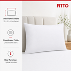 60 Pieces Pillow, Pressed White Fabric, 55 x 35 x 14 cm, 1 Piece