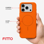 120 Pieces Silicone Magnetic Phone Cases with Raised Camera Protection, Orange