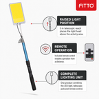 48 Pieces Outdoor Multifunction LED Lights, 800W, 5 m Telescopic Pole and Remote Control