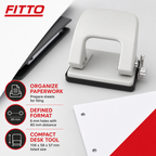 96 Pieces Paper Punches, 6 mm Two-Hole Punch with 80 mm Hole Distance, 20-Sheet Capacity, Assorted Colour, 1 Piece