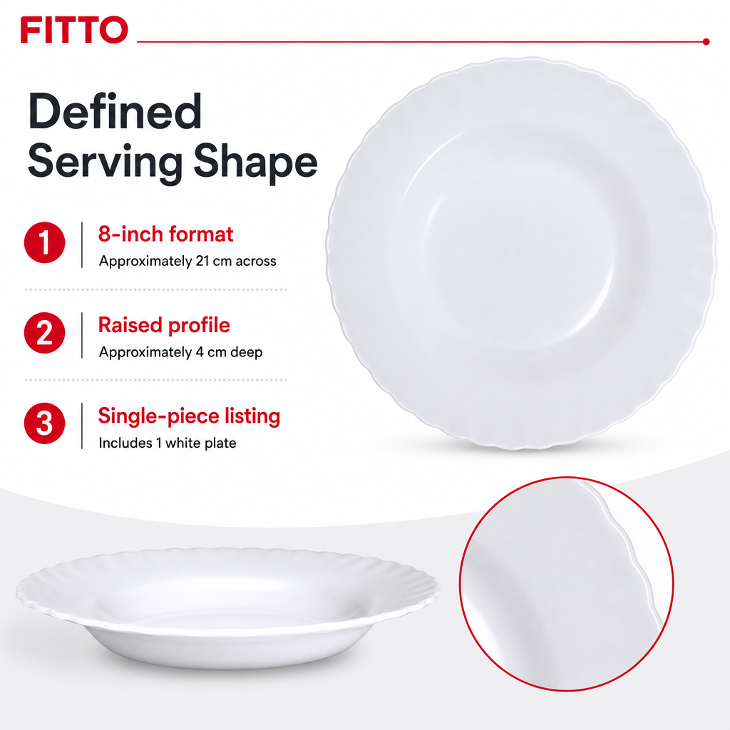 120 Pieces Soup Plate, 8 Inch, Round White Tablewares