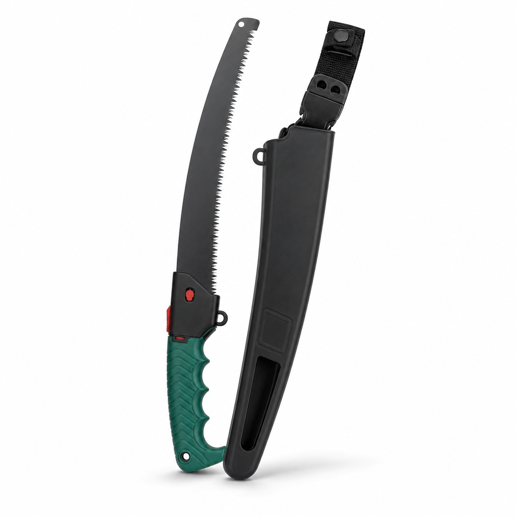 96 Pieces Hand Pruning Saw with Scabbard, 40 cm, Green, 1 Piece