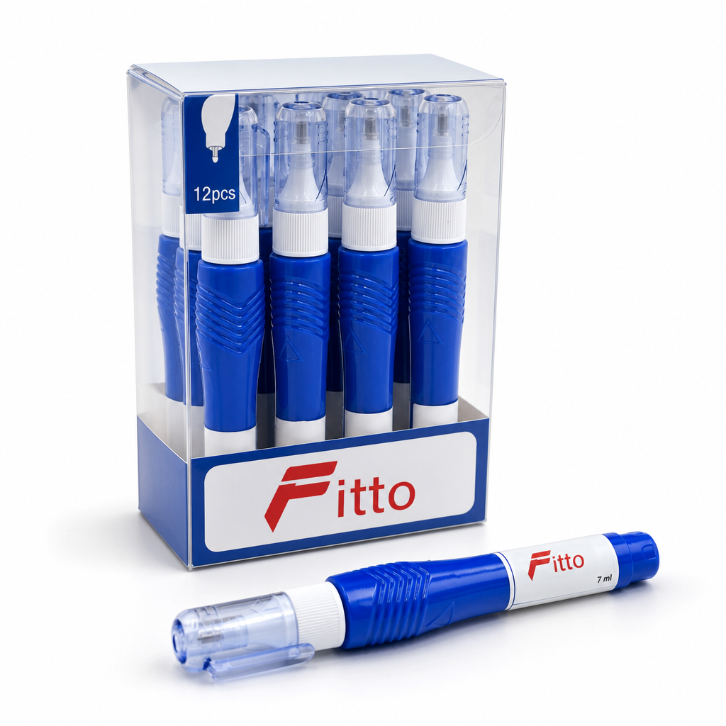 96 Pieces Correction Pens, 7 ml Blue and White Writing Correction Pens, 12-Piece Display Box