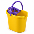 72 Pieces Mop Bucket with Wringer and Carry Handle, Yellow and Purple Compact Cleaning Pail, 42 x 32 x 30 cm