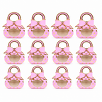 96 Pieces Pink Handbag-Shaped Candy Favor Boxes with Bow, 12 Pieces, 9.5 x 4.3 x 13.2 cm