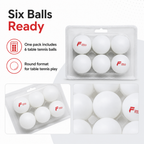 144 Pieces Table Tennis Balls, 6-Pack, Round Sports Balls for Practice and Recreational Table Games