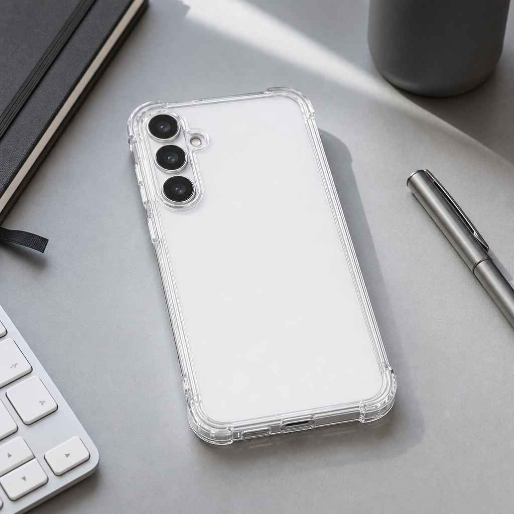240 Pieces Clear Anti-Burst Protective Phone Cases with Reinforced Corners for Galaxy A55