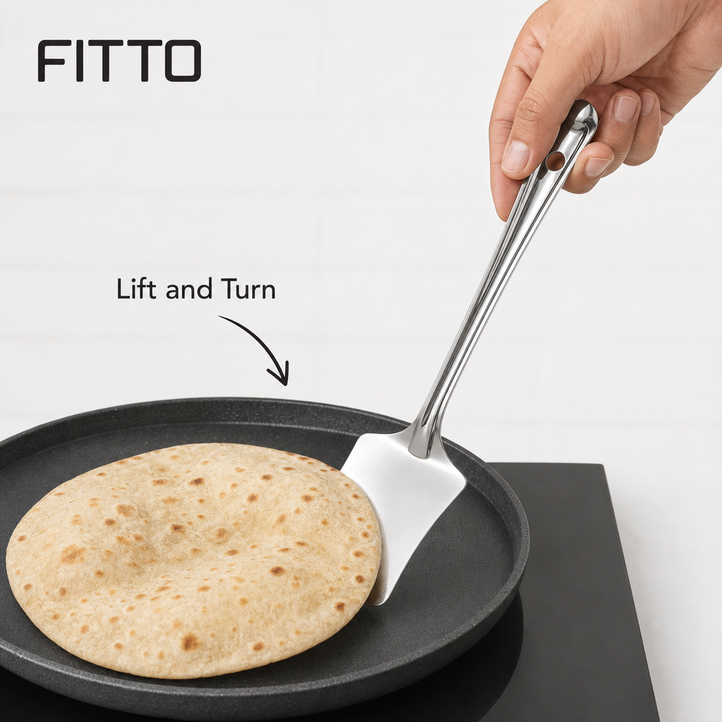 120 Pieces Stainless Steel Roti Turner, Size No. 5, 32 cm Kitchen Utensil
